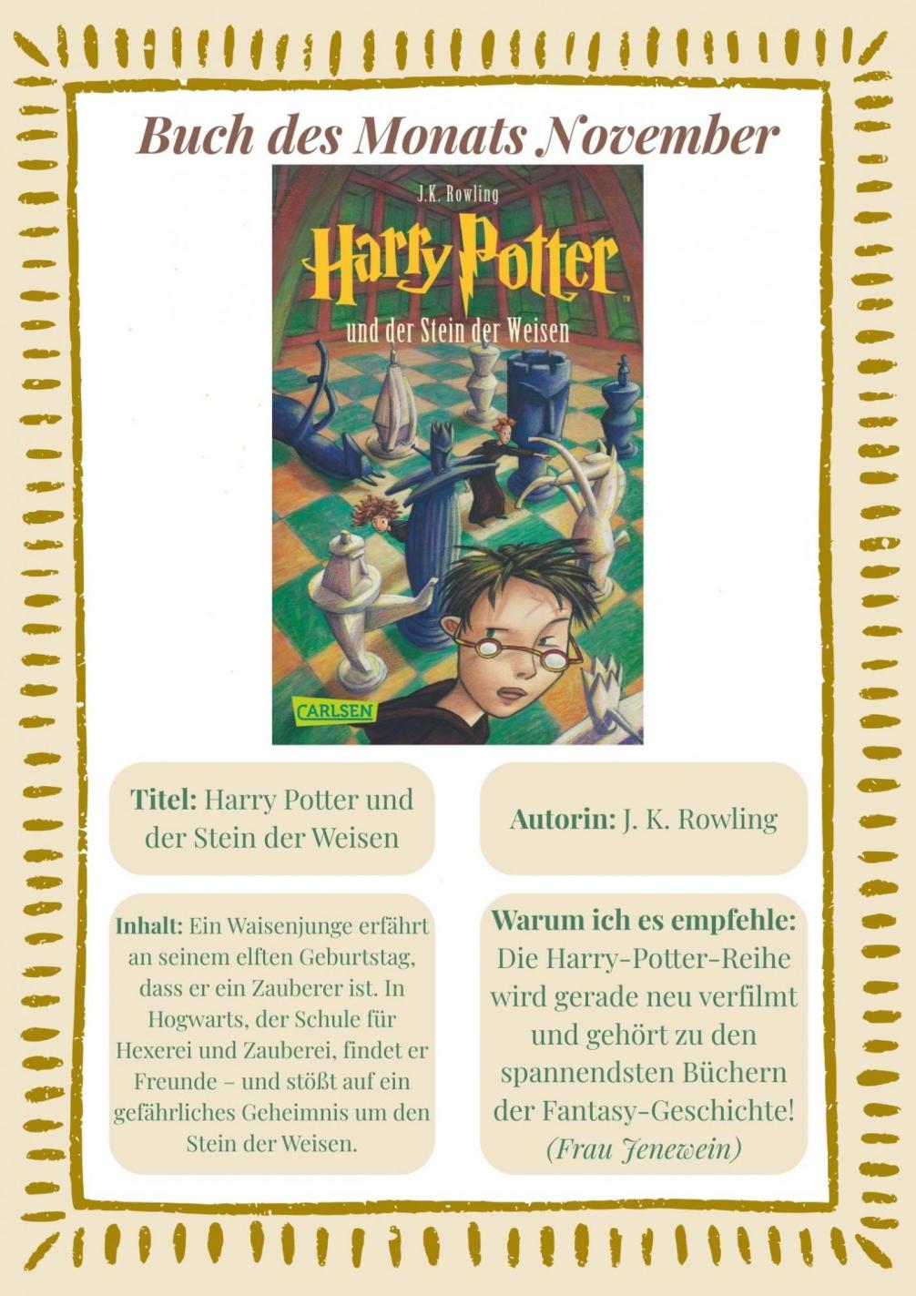 Buch des Monats November 2025